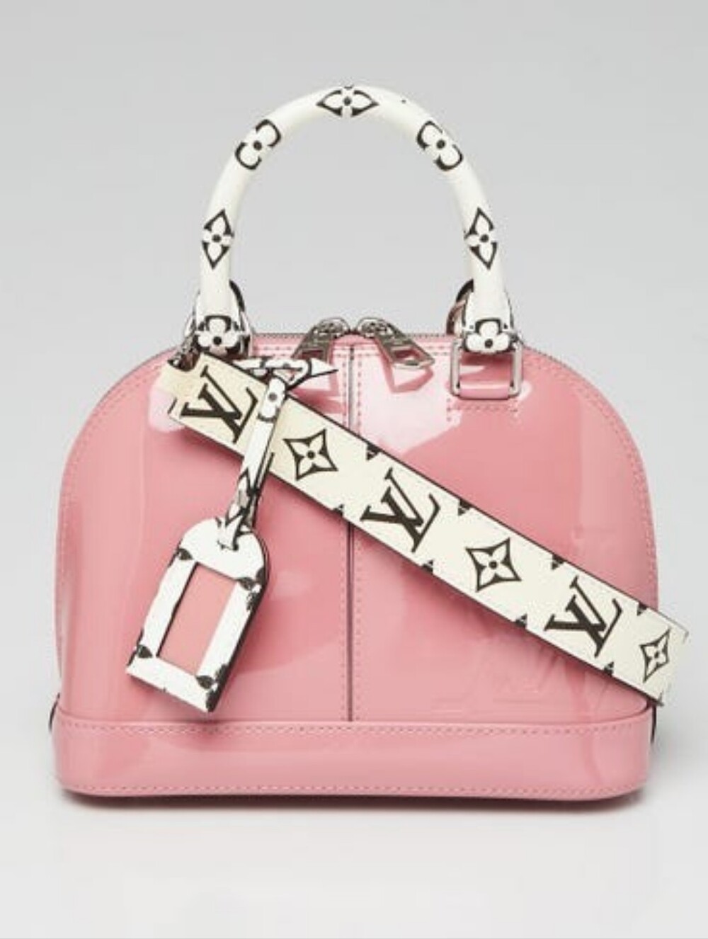 Louis Vuitton Rose Blush Vernis Miroir Alma BB Bag